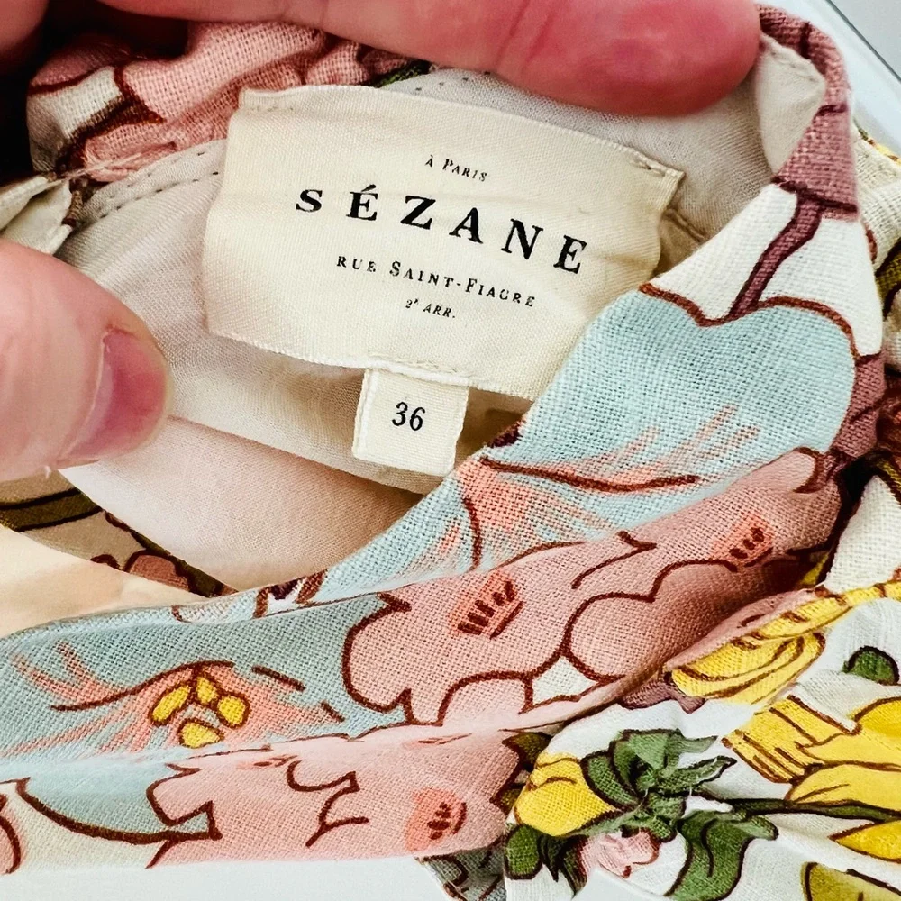 Sezane Floral Sleeveless Retro Dress - Picture 6 of 6